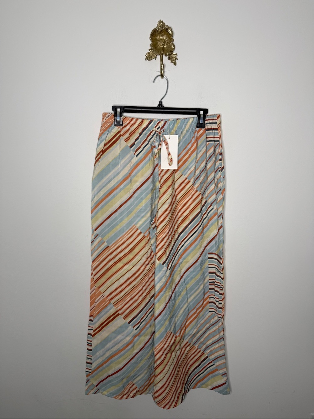 Zara Striped Wide Leg Pants M